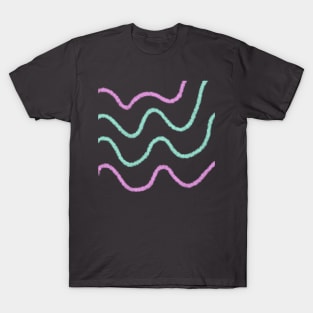 Colorful watercolor lines abstract art T-Shirt